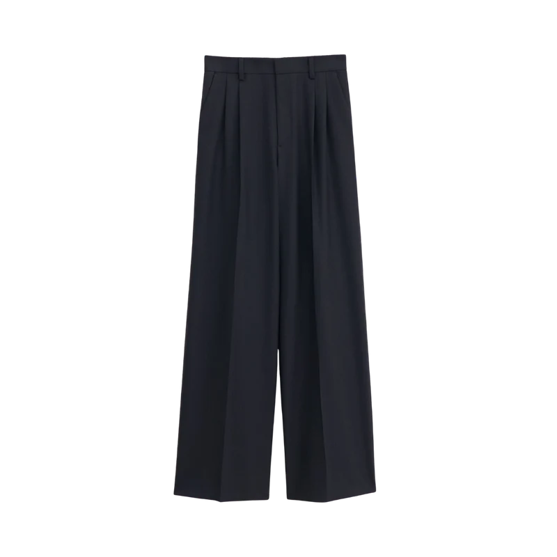 Darcey Wool Trousers - Black