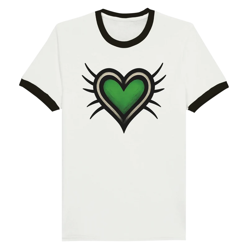 T-shirt - Grönsvart hjärta