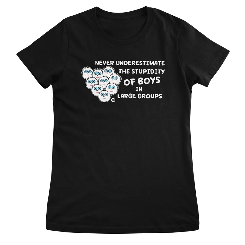 Boys In Large Groups - ToddArt Girly Tee