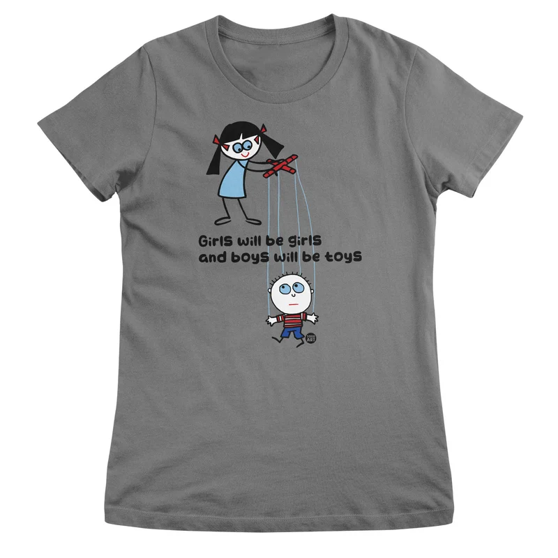 Boys Will Be Toys - ToddArt Girly Tee