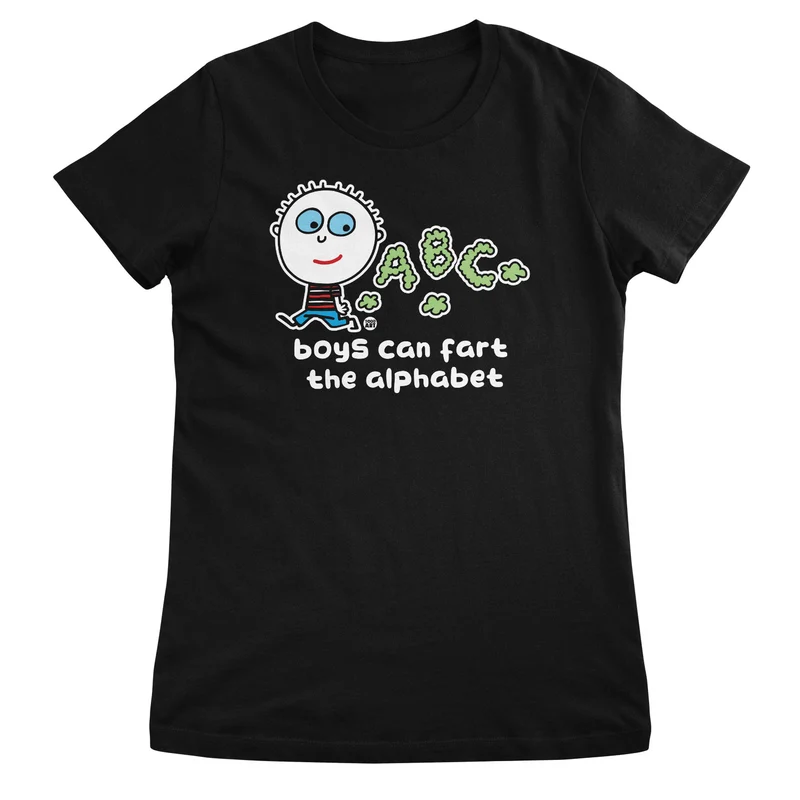 Boys Can Fart The Alphapet - ToddArt Girly Tee