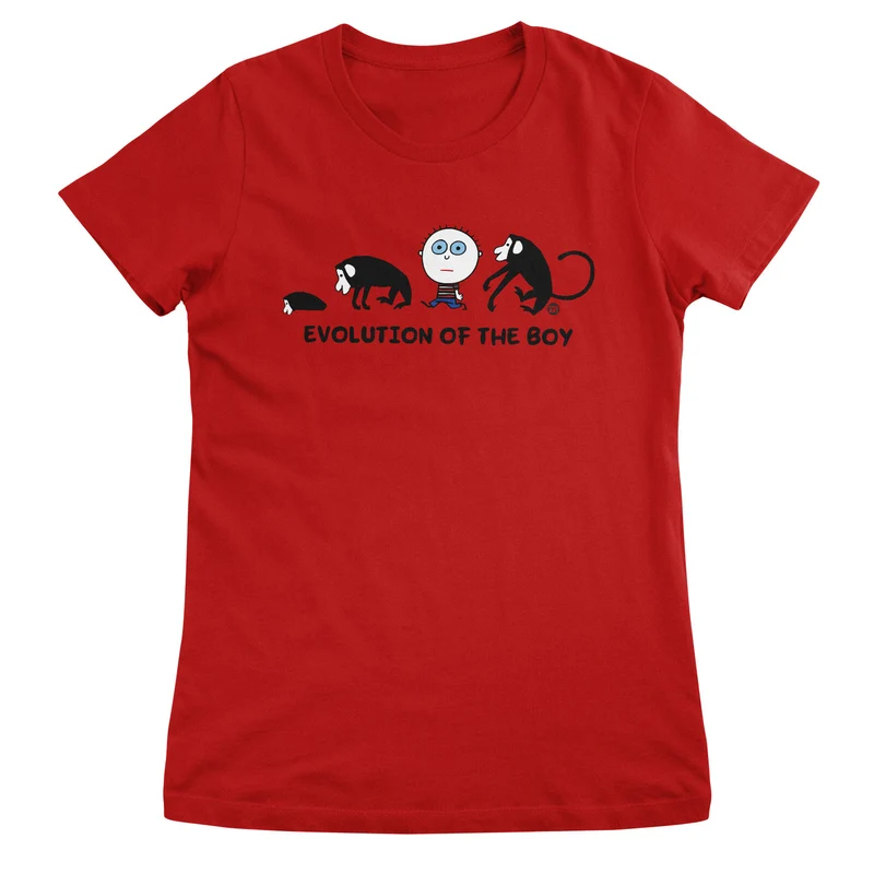 Evolution Of The Boy - ToddArt Girly Tee