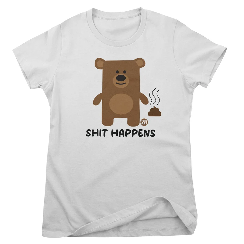 Shit Happens - Don't Care Bear Girly Tee