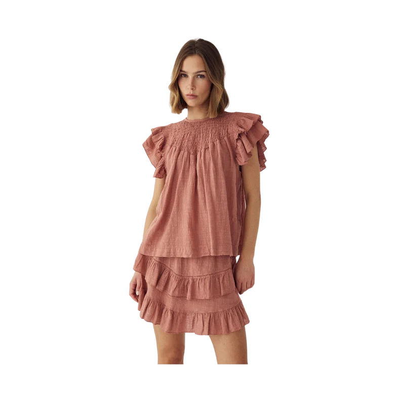 N-MAURA BLOUSE - RED CLAY