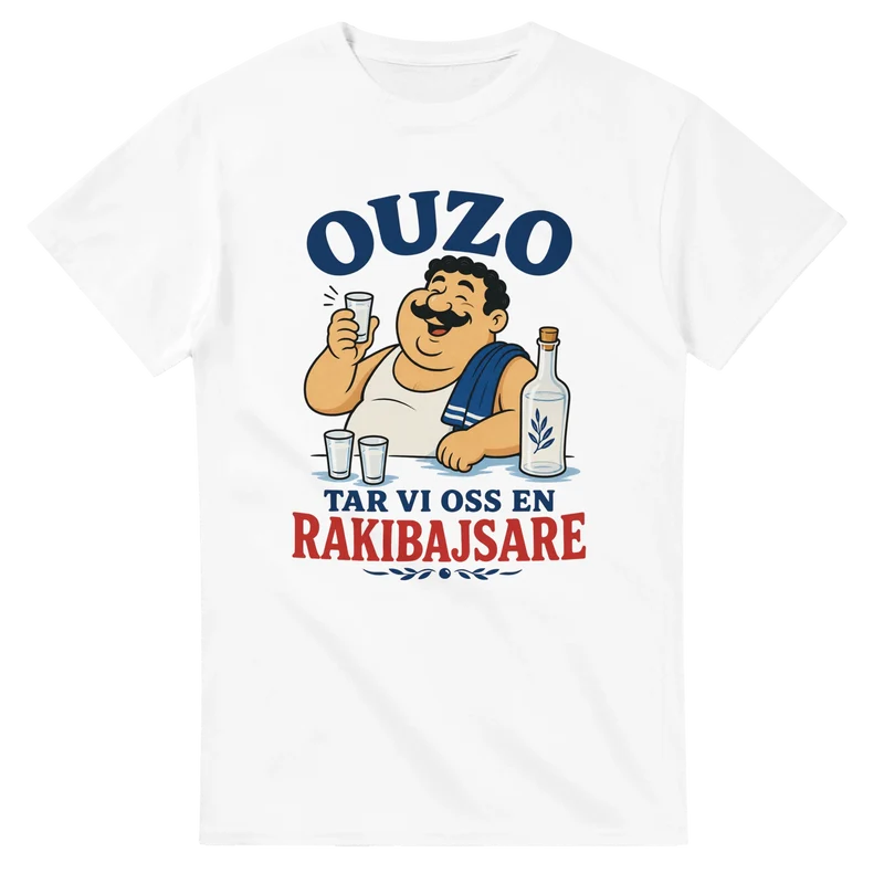T-shirt - Ouzo tar vi oss en Rakibajsare