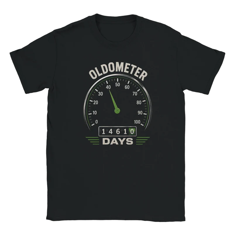 T-shirt - Oldometer 40 år