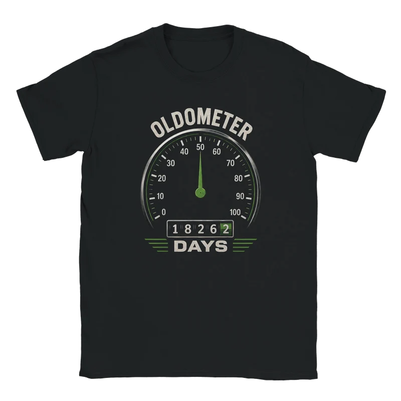 T-shirt - Oldometer 50 år