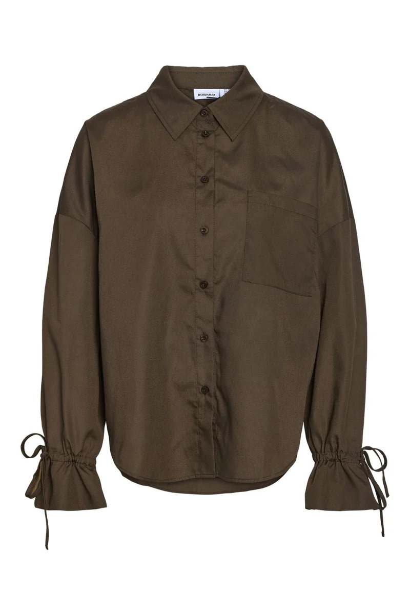 Noisy May - Nmfjola L/S Shirt - 5086502 Chocolate Brown