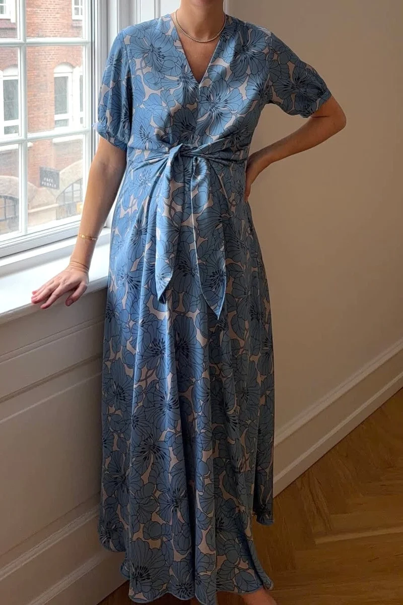 Karmamia - Faye Dress 2467 - Gardenia Sky