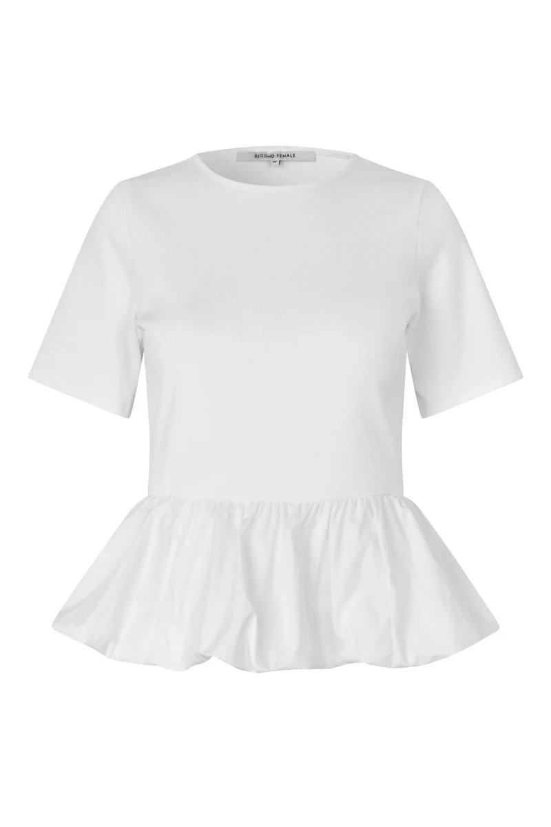 Second Female - Nulana Balloon Tee 60536 - 1001 White