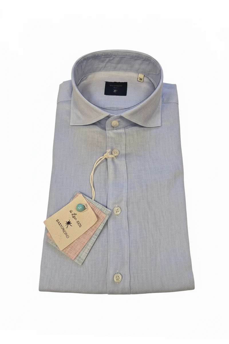 BASTONCINO Linen Shirt - Light Blue
