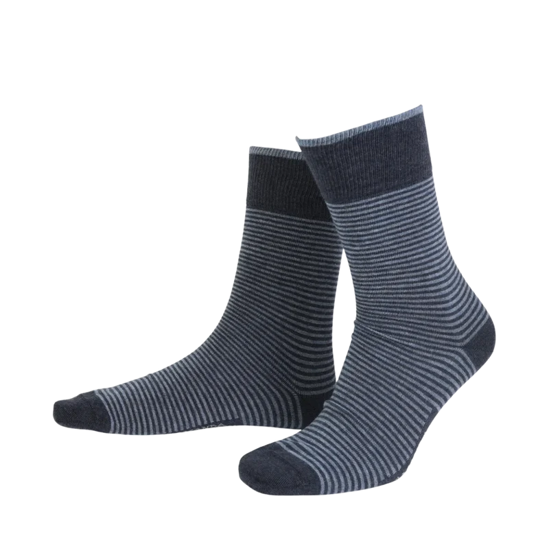 True Stripe Ankle - Navy melange