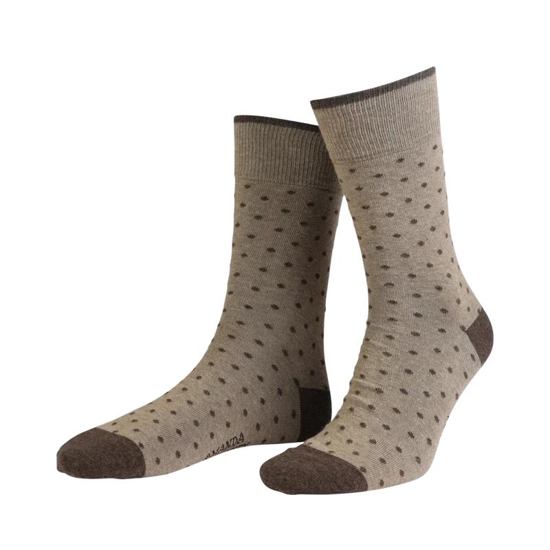 True Dot Ankle Sock - Beige melange