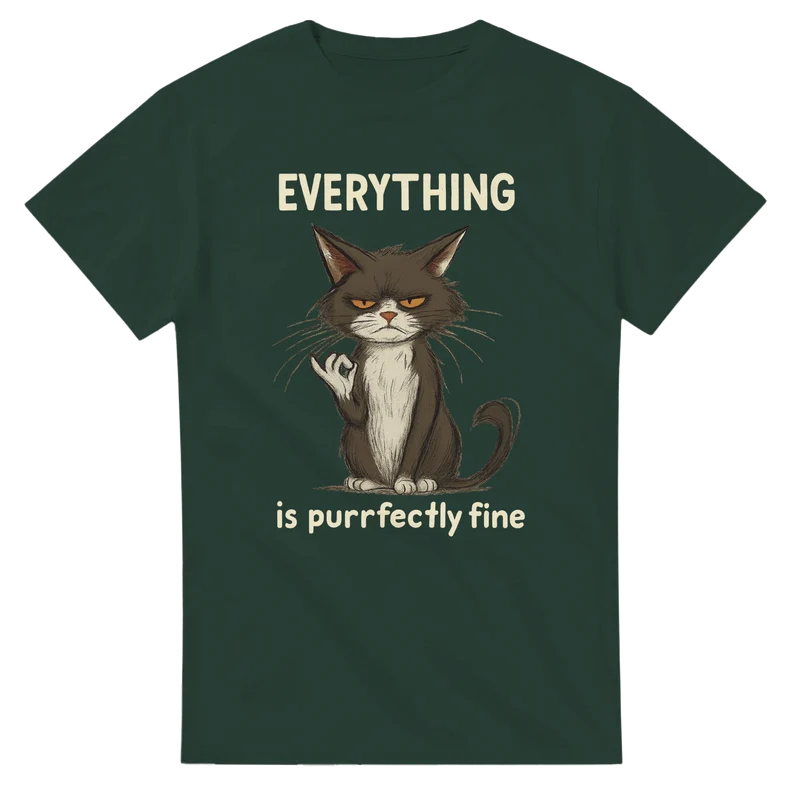 T-shirt – Everything Is Purrfectly Fine