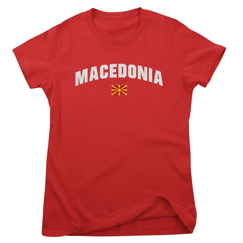 Macedonia Flag Girly Tee