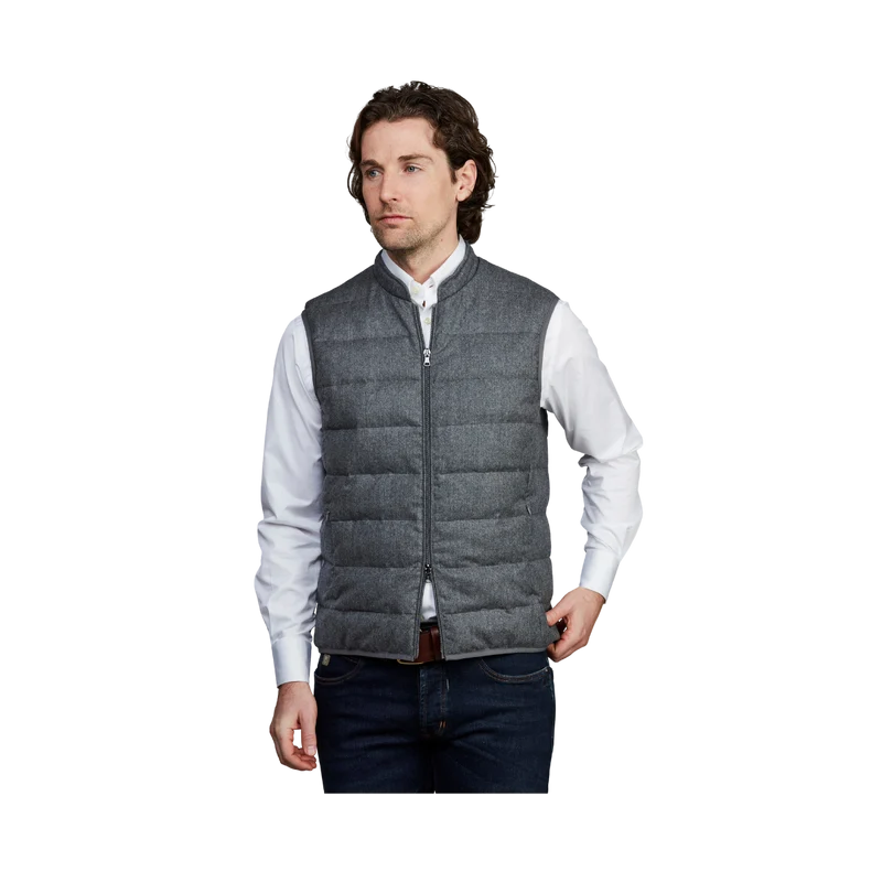 Lt Down Supersonic Wool Vest - Grey