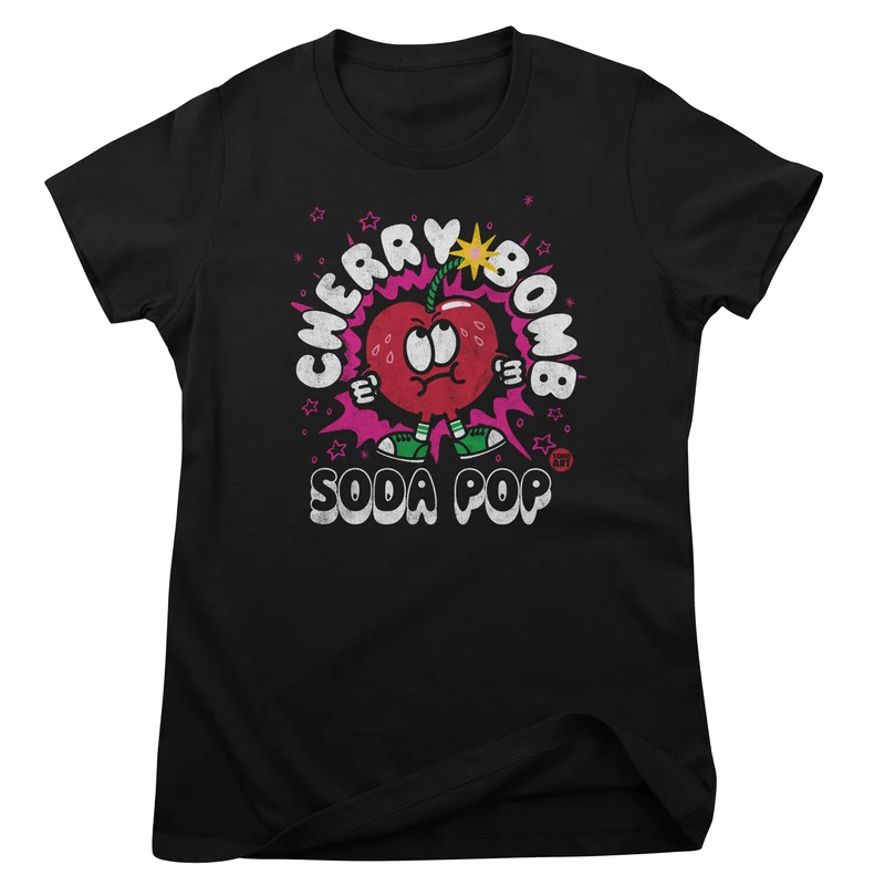 Cherry Bomb Soda Pop - ToddArt Girly Tee