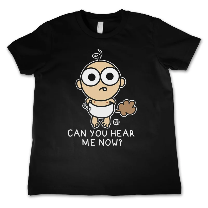 Bad Baby - Can You Hear Me Now? - ToddArt Kids Tee