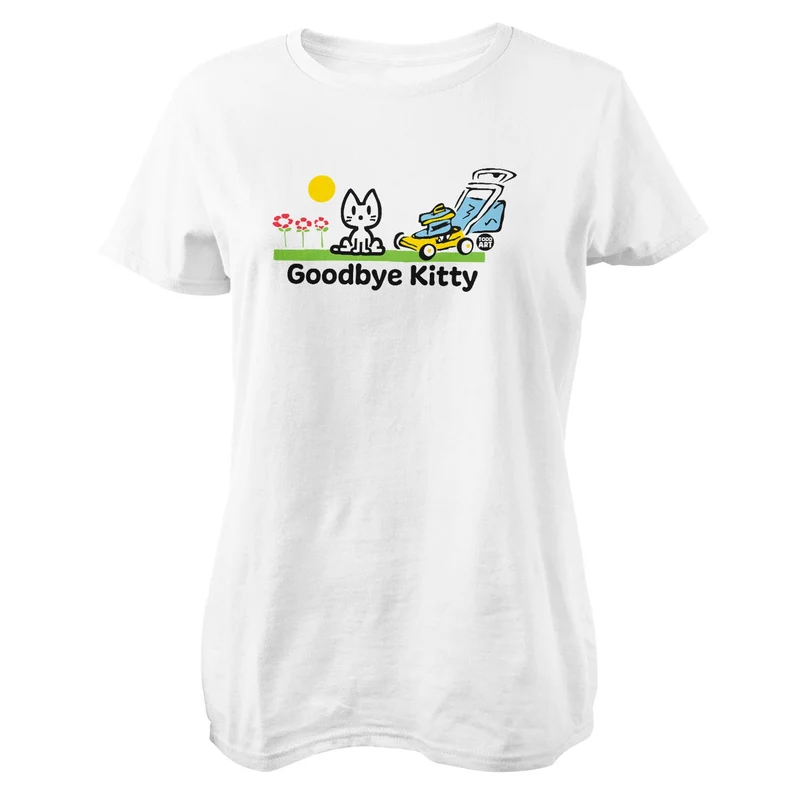 Goodbye Kitty Lawn Mower - ToddArt Girly Tee