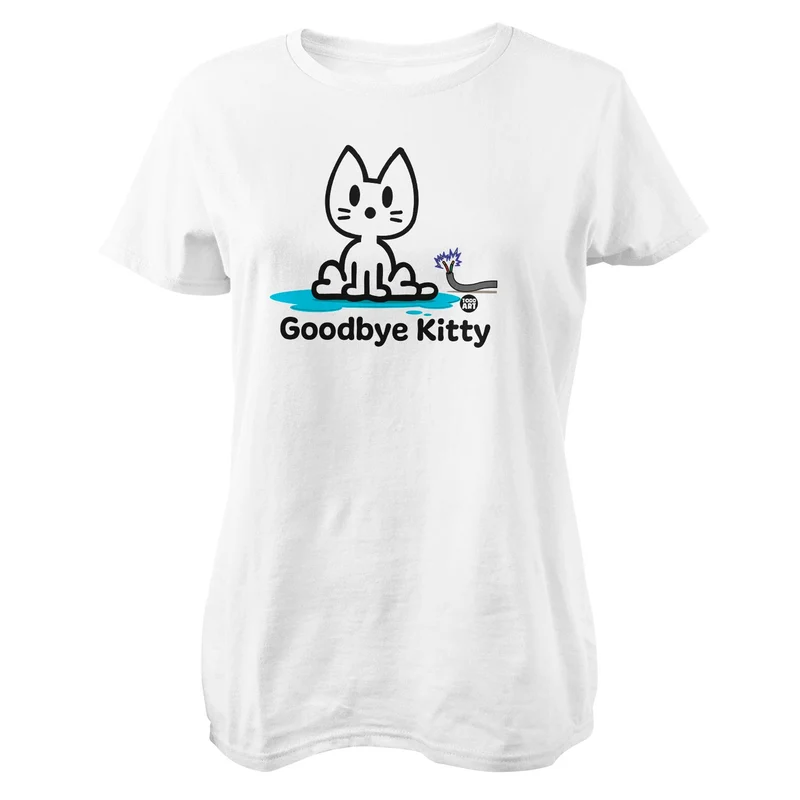 Goodbye Kitty Electric Wire - ToddArt Girly Tee