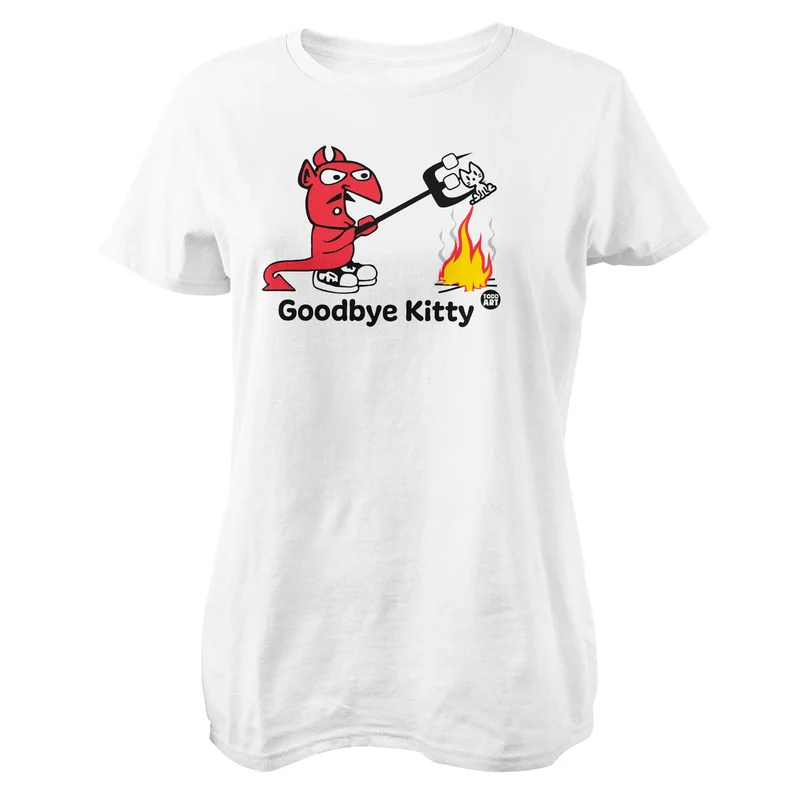 Goodbye Kitty Devil - ToddArt Girly Tee
