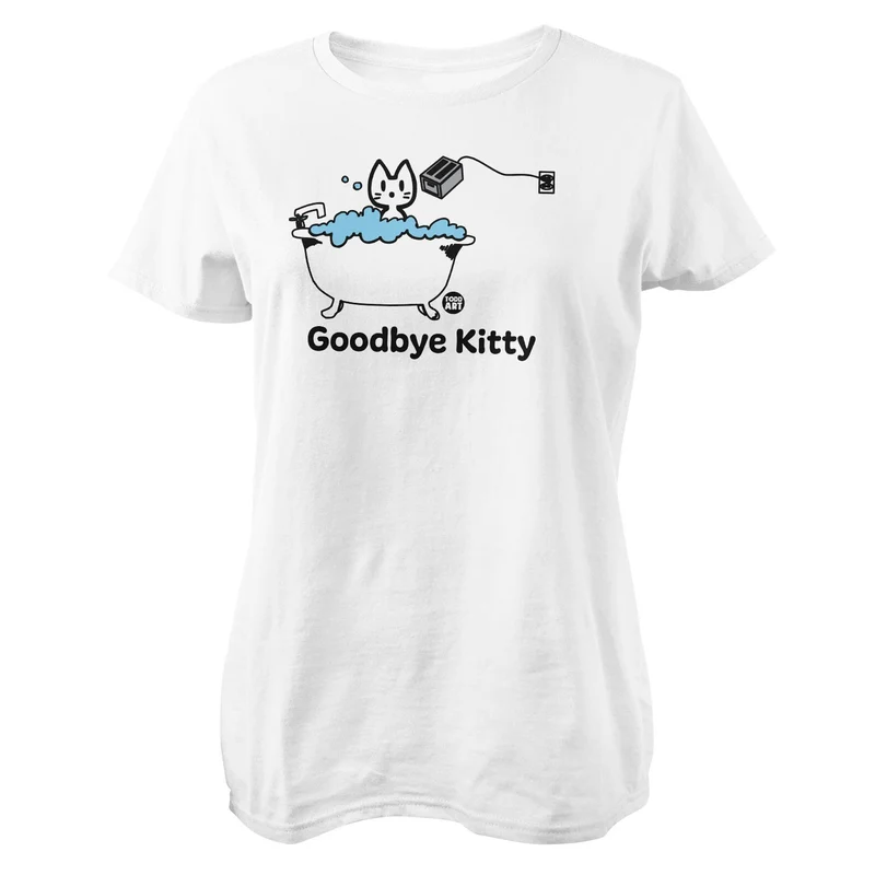 Goodbye Kitty Bathtub - ToddArt Girly Tee