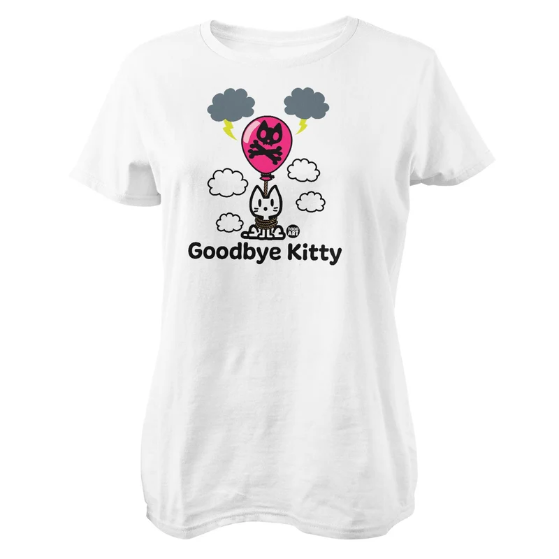 Goodbye Kitty Balloon - ToddArt Girly Tee