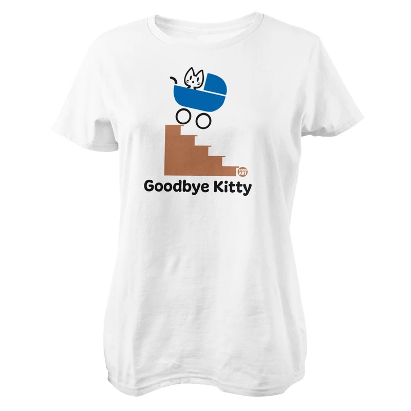 Goodbye Kitty Baby Carriage - ToddArt Girly Tee