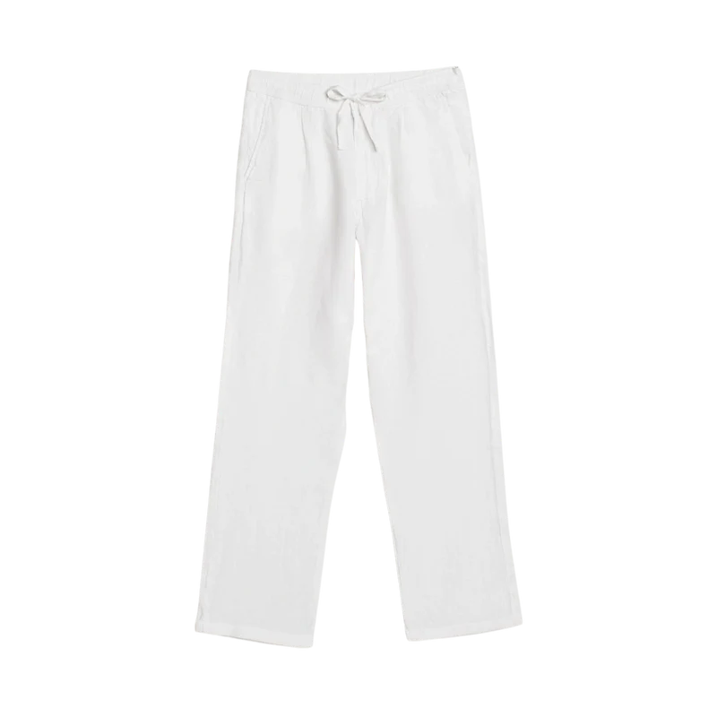 Loose linen pants - Bright White