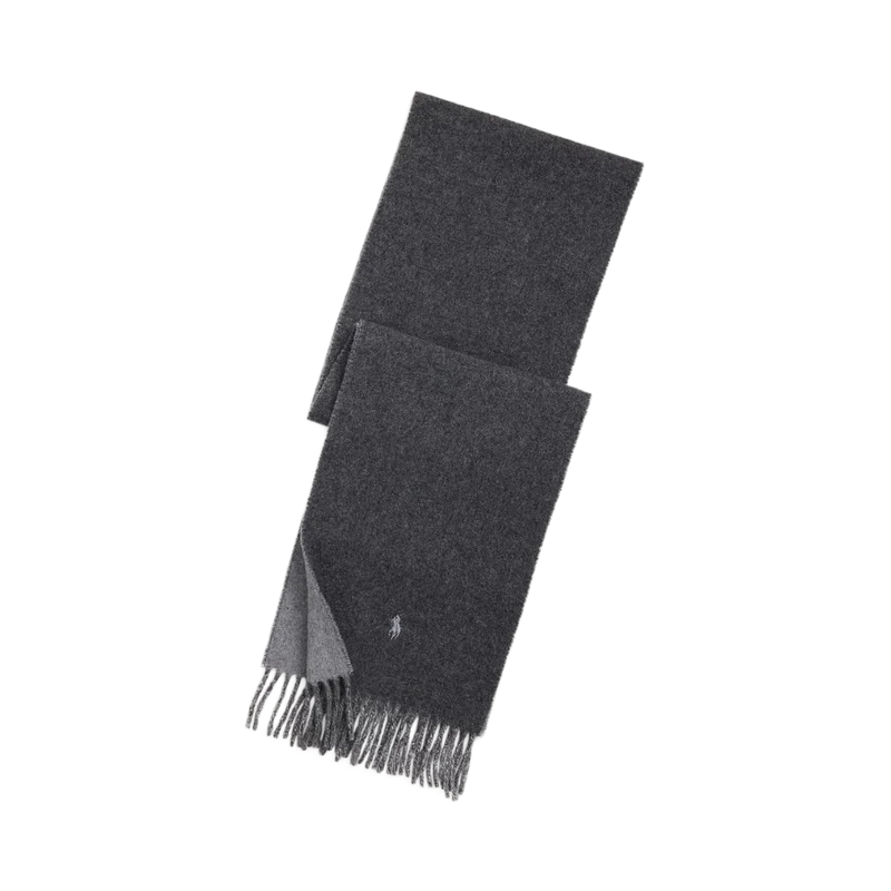 Reversible Wool-Blend Scarf - Grey