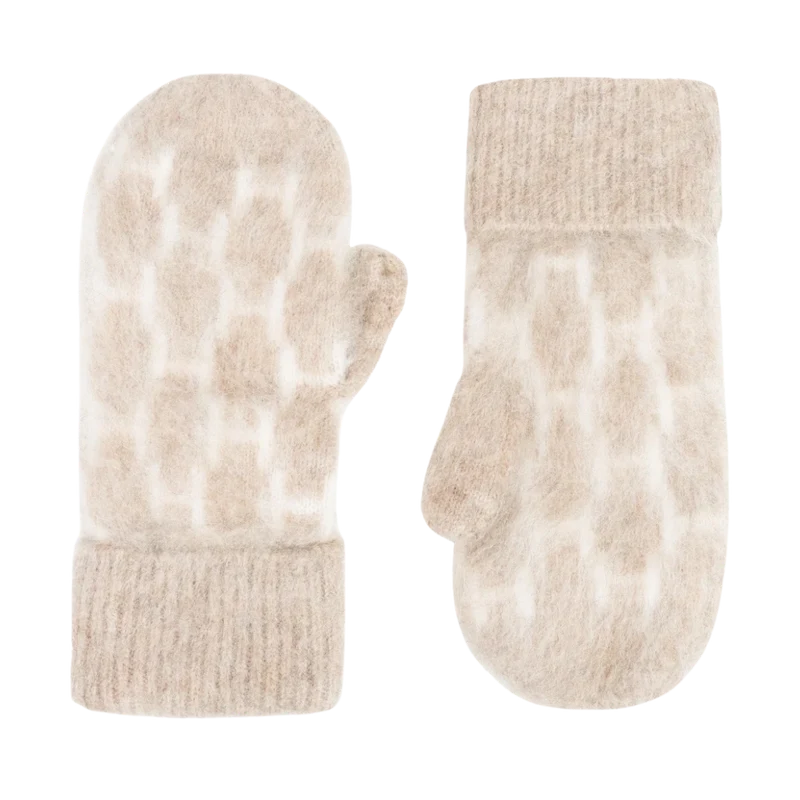 Gera Mittens - Light Brown Melange