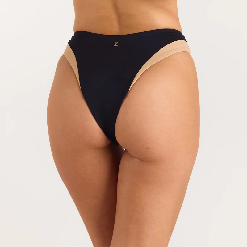 Monaco High-Leg Brazilian Bikinitrosor - Svart