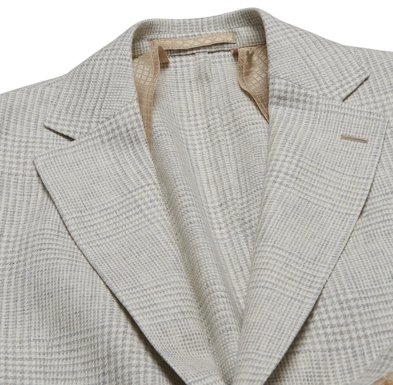 SAND King 6976 Check Blazer - Light Grey