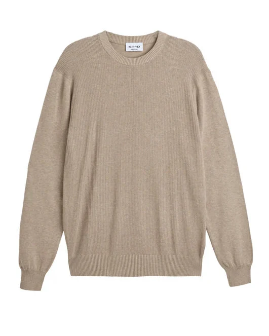 SAND 5628 Iq Round Neck Sweater - Light Camel