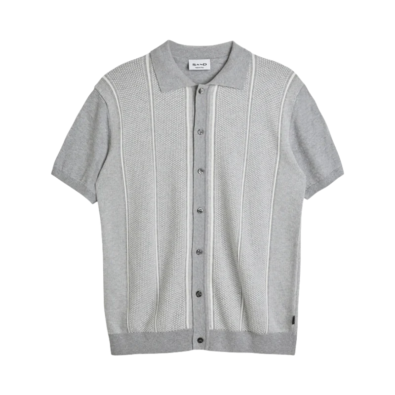 SAND 5629 Polo Shirt SS - Light Grey