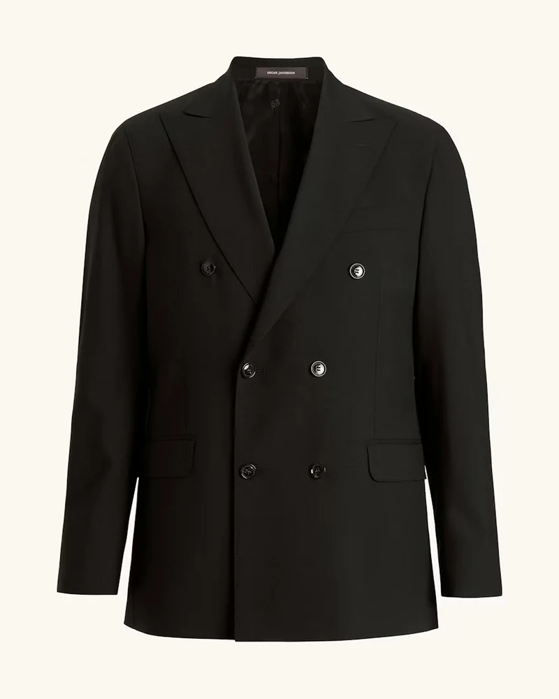 OSCAR JACOBSON Farris Double Breasted Blazer - Black