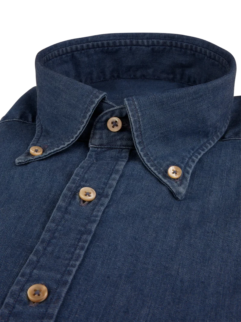 STENSTRÖMS Denim Shirt Slimline- Blue