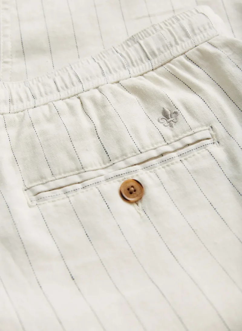 MORRIS Fenix Linen Trouser - Off White