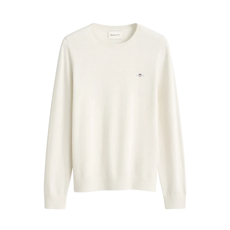 Wool Cotton C-Neck - Cream