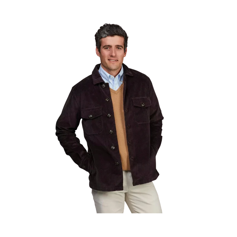 8W Corduroy Overshirt - Deep Brown