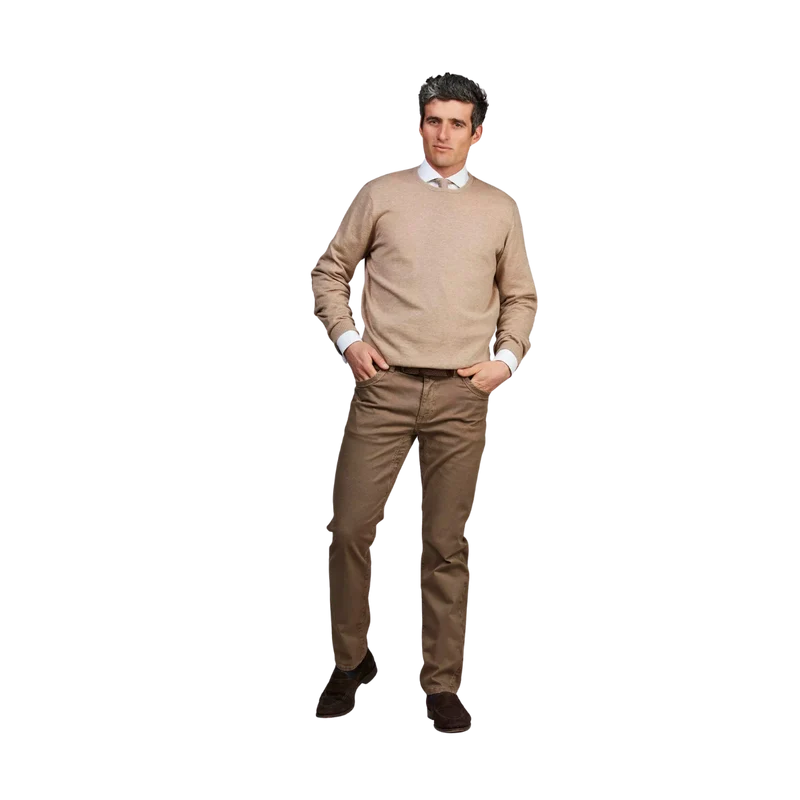 5-Pkt Cut'N Sew Bormio Print - Dark Beige