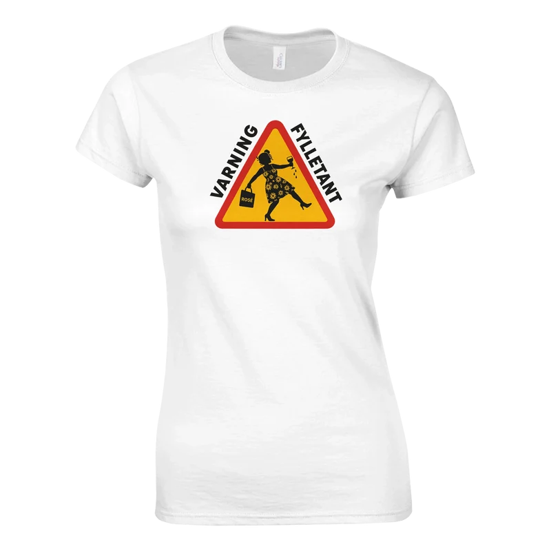 T-shirt Dam - Varning Fylletant