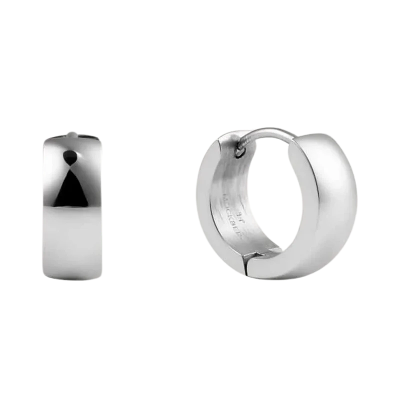 Chunky Silver Hoops Small - Silver