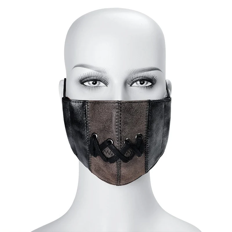 Unisex Steampunk dubbelfärgad strängmask