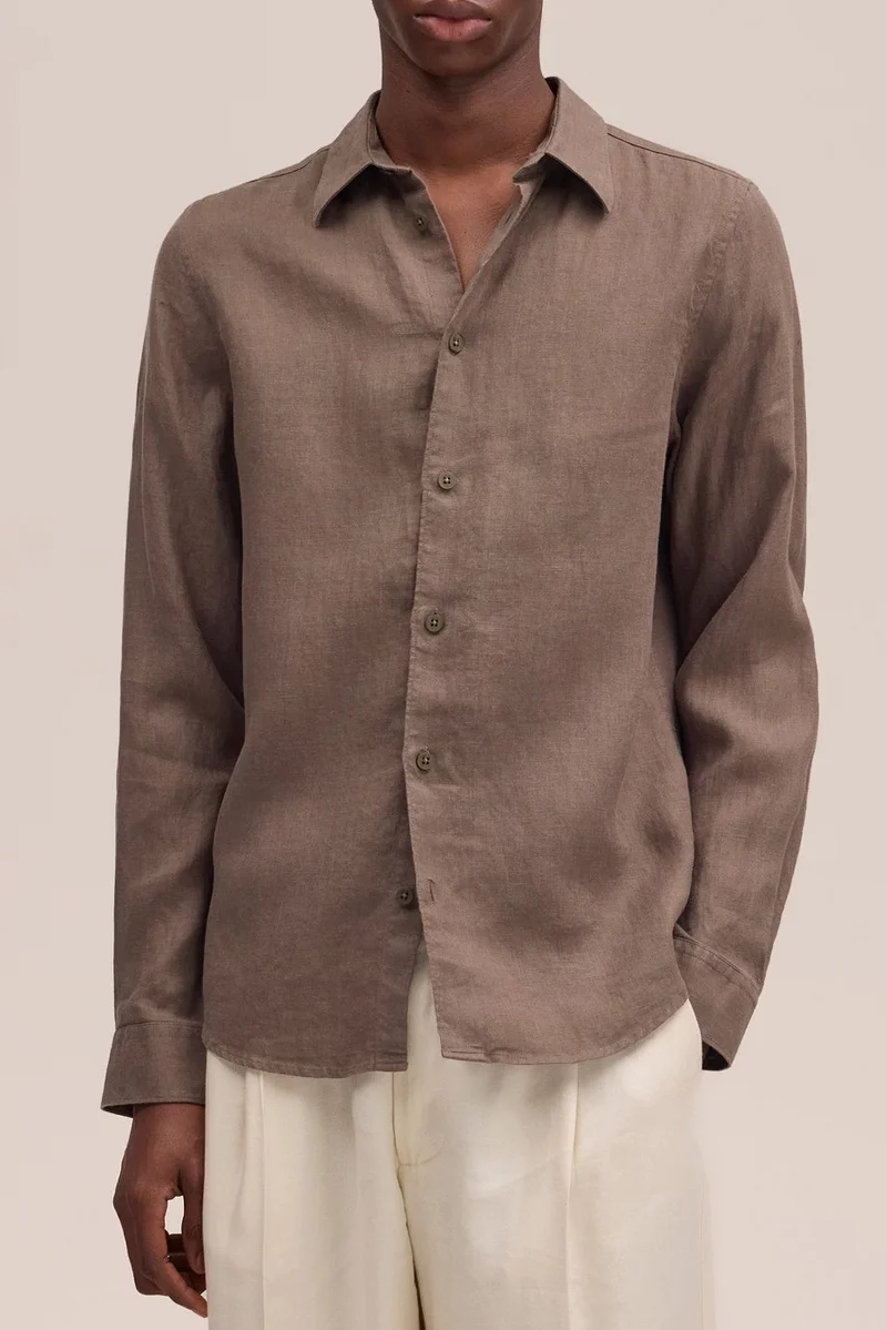 NN. 07 Enzo Linen Shirt - Mable Husk