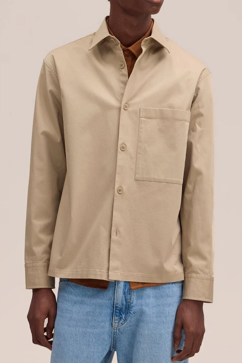 NN. 07 Freddy Cavalry Twill Overshirt - Desert Khaki
