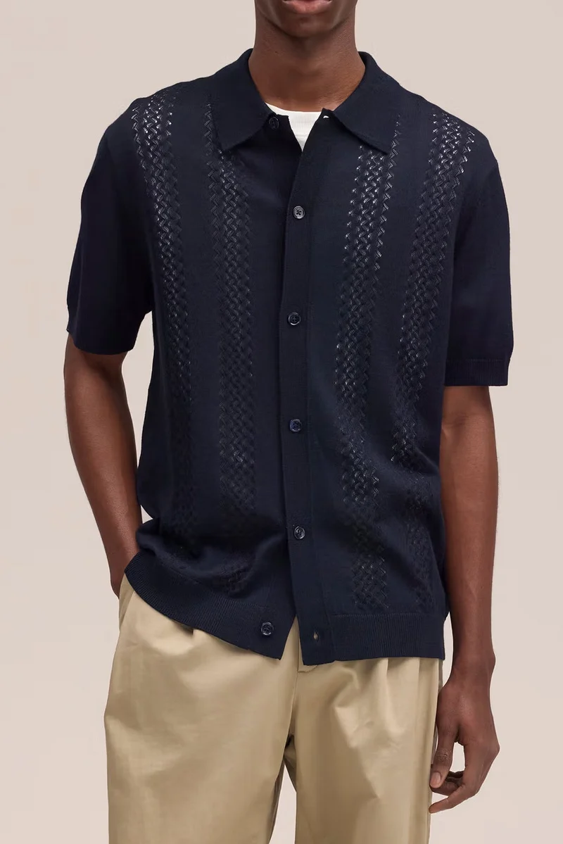 NN. 07 Thor SS Cardigan - Deep Blue
