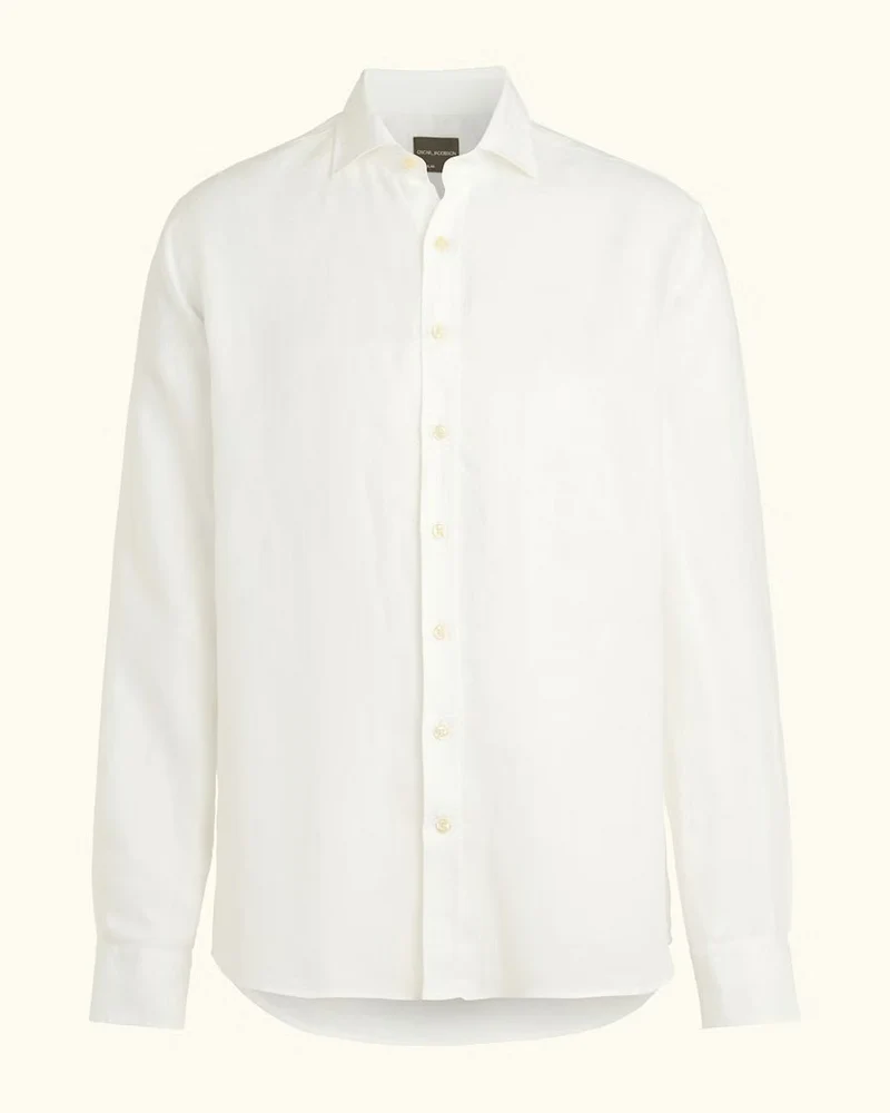 OSCAR JACOBSON Linen Shirt - White