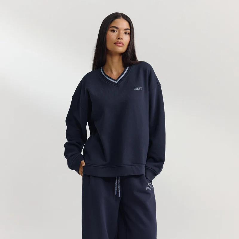 V-Neck Tröja - Mörkblå