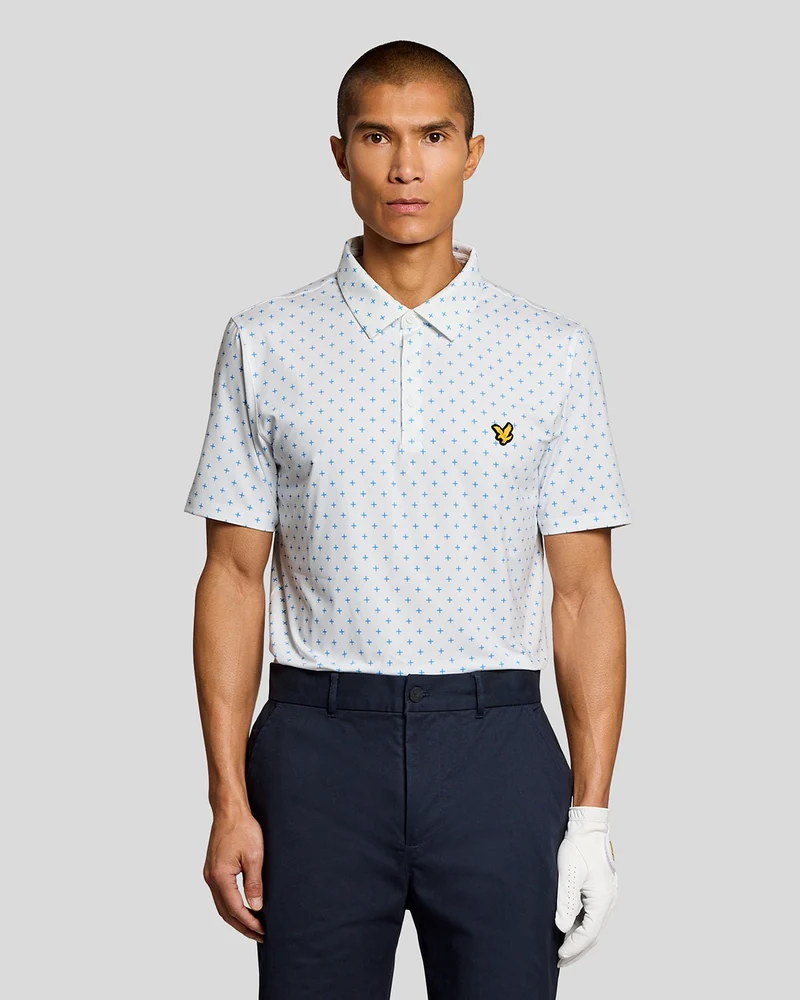 Cross Print Polo Shirt